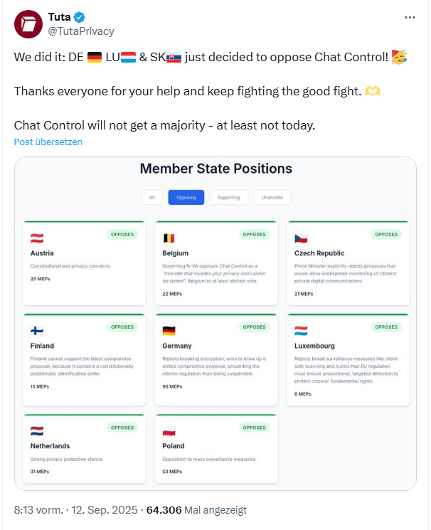 EU-Rat zur Chat-Kontrolle