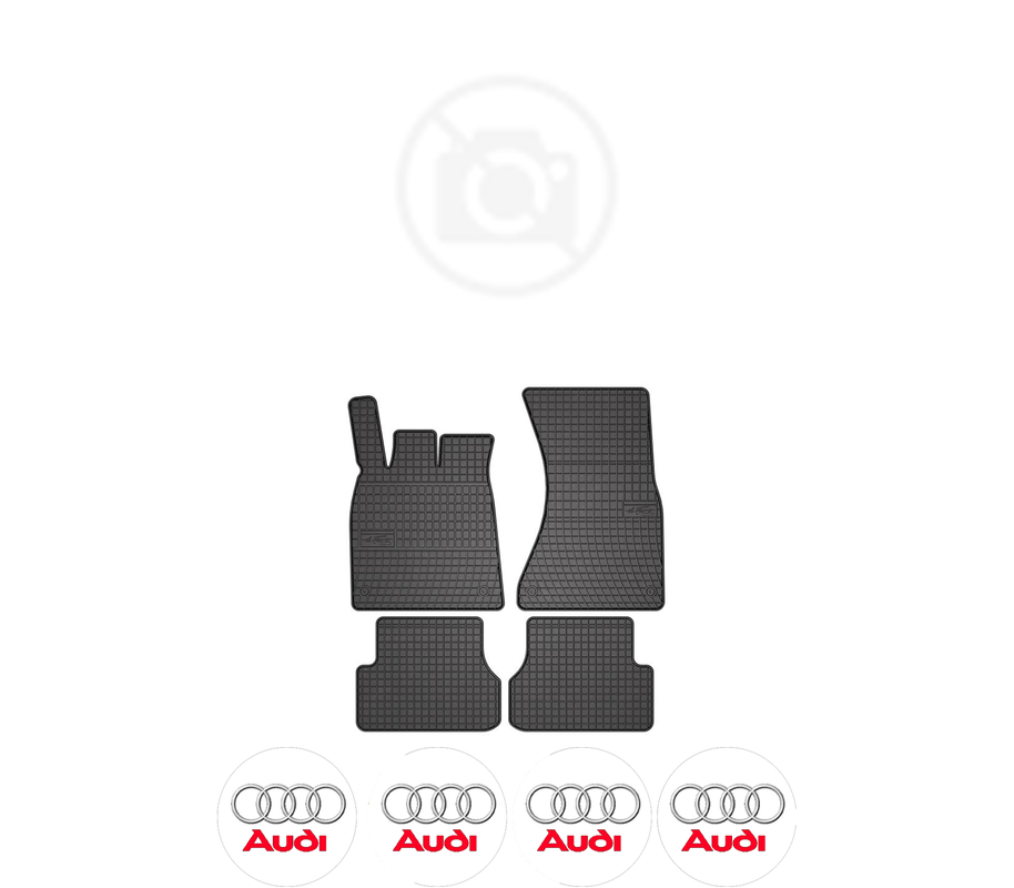 Set covorase presuri AUDI A7 | C7 din 2010-2018, auto, din cauciuc thermoplastic, 4 Stickere auto cu AUDI