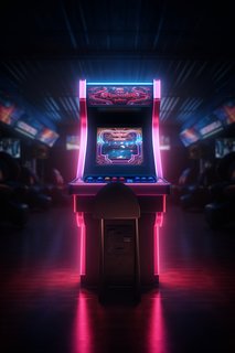 Arcade com monitor CRT usado em fliperamas