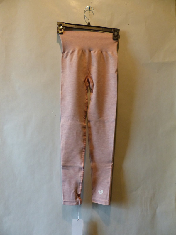 WOMENS BEST WOMENS HIGH WAISTED MOVE SEAMLESS LEGGINGS LIGHT PINK MARL SIZE S