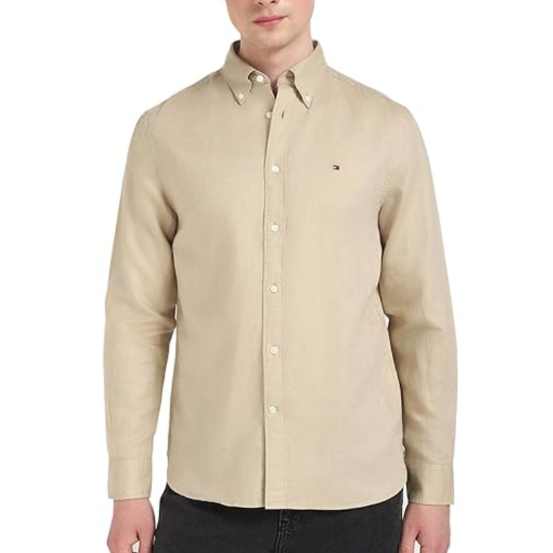 Tommy Hilfiger Men’s Solid Regular Fit Cotton Shirt
