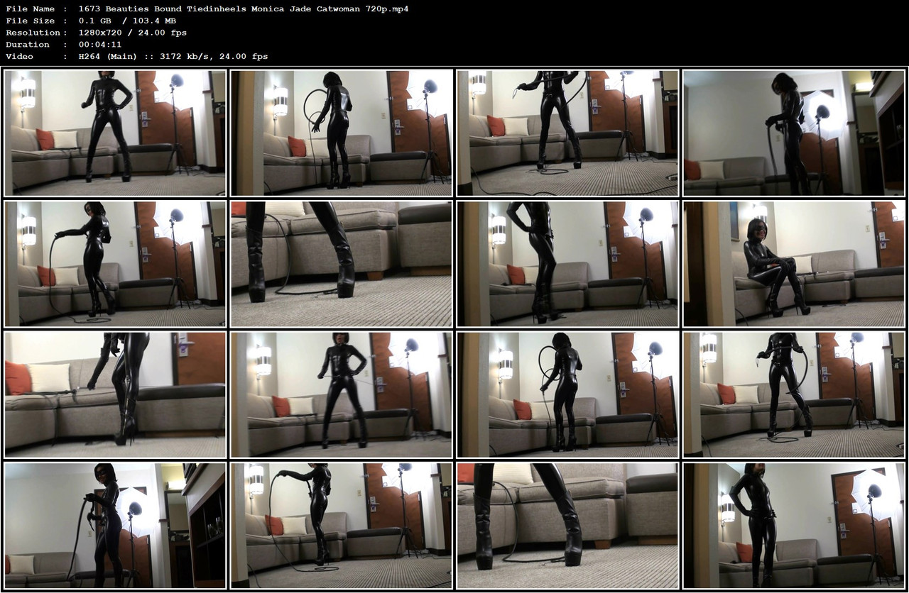 1673 Beauties Bound Tiedinheels Monica Jade Catwoman 720p mp4