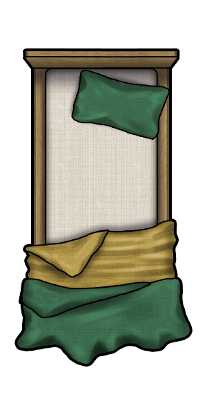 TCM Simple Bed Single Green 04 1x2