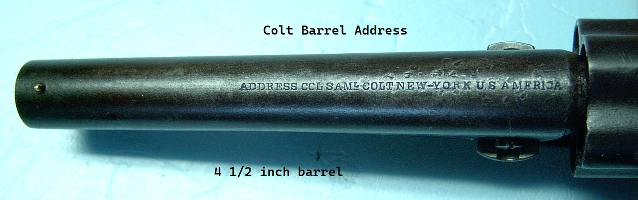 Model 1862 Colt Police Revolver barrel address 035