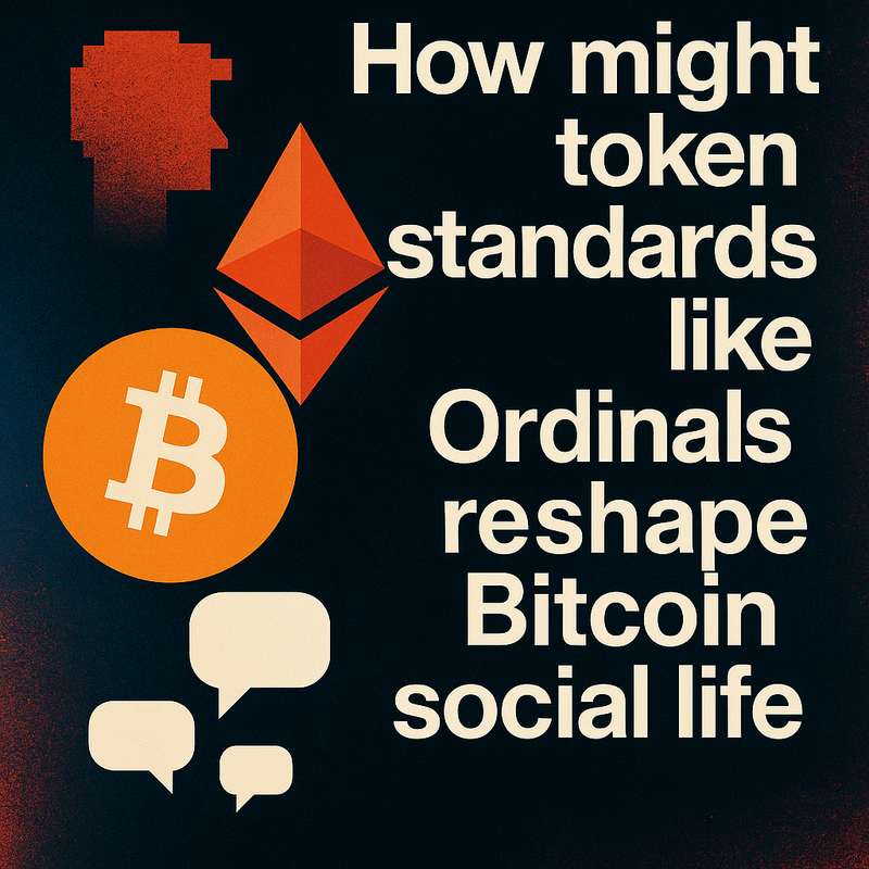 How might token standards like Ordinals reshape Bitcoin social life
