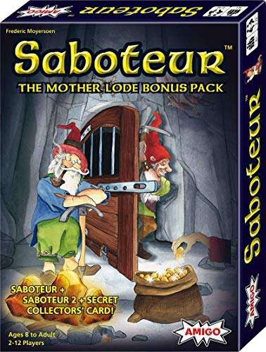 Amazon: Juego de cartas Saboteur, Saboteur 2 y Tarjeta de coleccionista Secreta 
