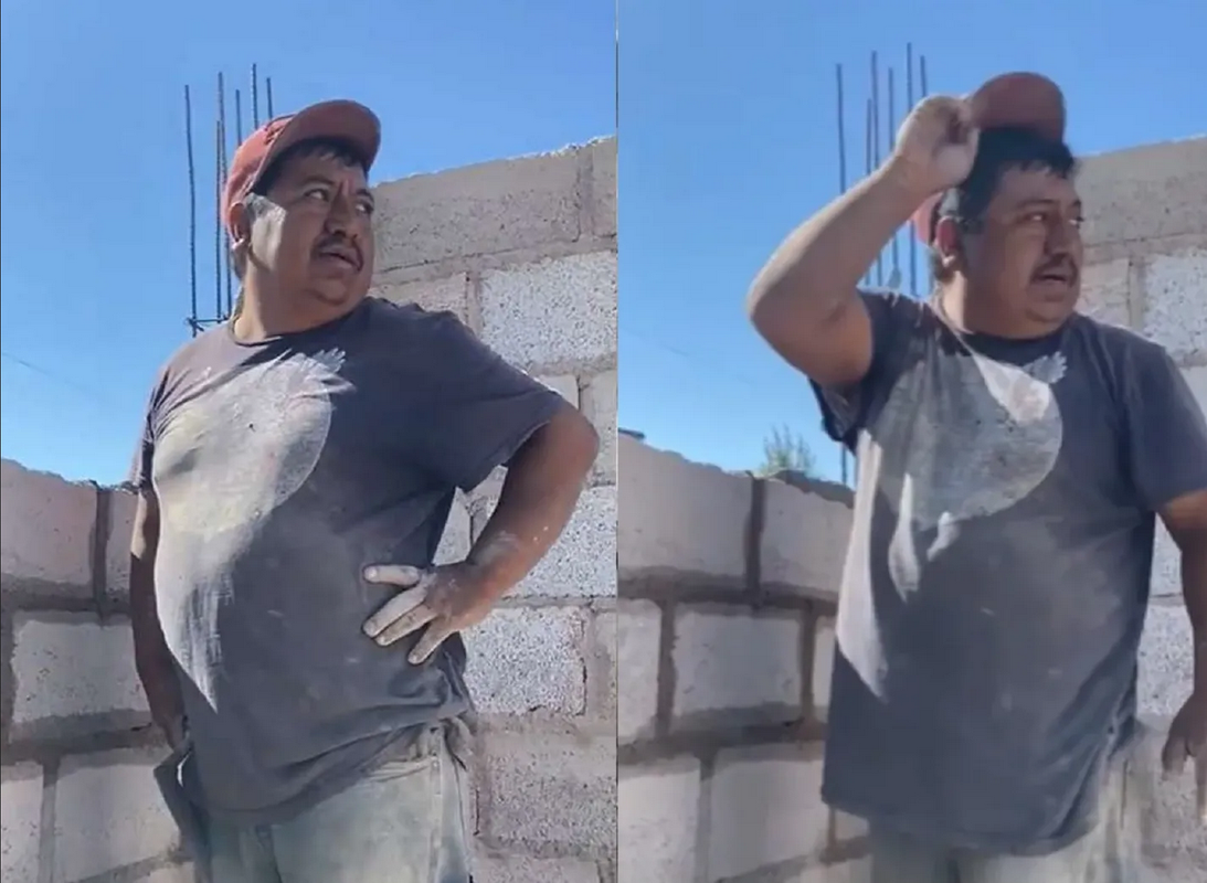 Albañiles se hacen virales, “por la tomadera” olvidaron la puerta: video