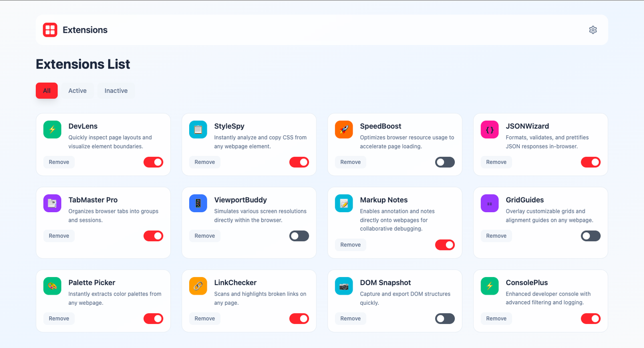Extensions Manager