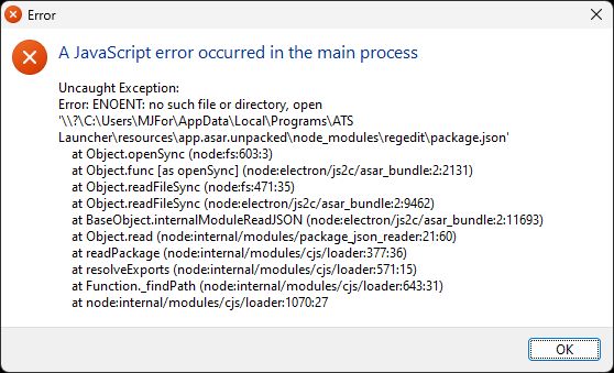 ATS Launcher – Alan Thomson Simulation