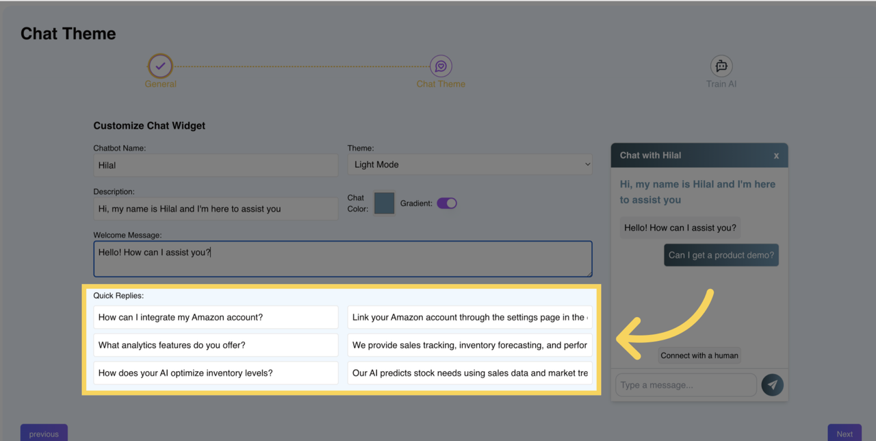 Quick Reply Questions
