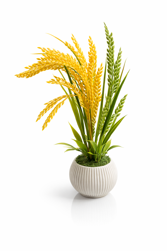 Artificial Rice Plant Vase Decor
