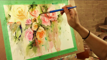 Watercolor Balcony Flowers : Beat Perfectionism with Loose Painting Techniques