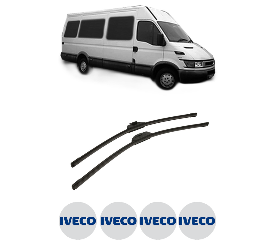 Set stergatoare auto IVECO DAILY III Bus din 1999-2006, pentru parbriz auto, 2 bucati, Bosch Aerotwin Retro Truck, din cauciuc siliconat rezistent, 4 Stickere Auto IVECO