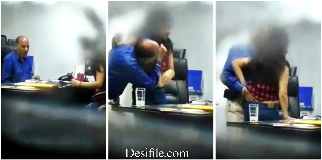 old boss with young girl employee pressing her boob exclusive
