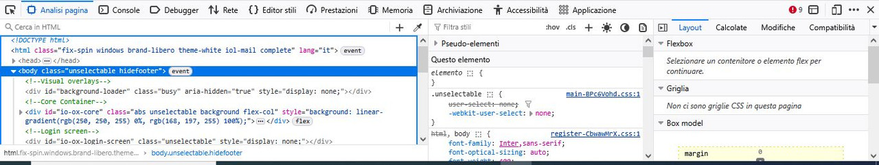 libero ultimp 404 si