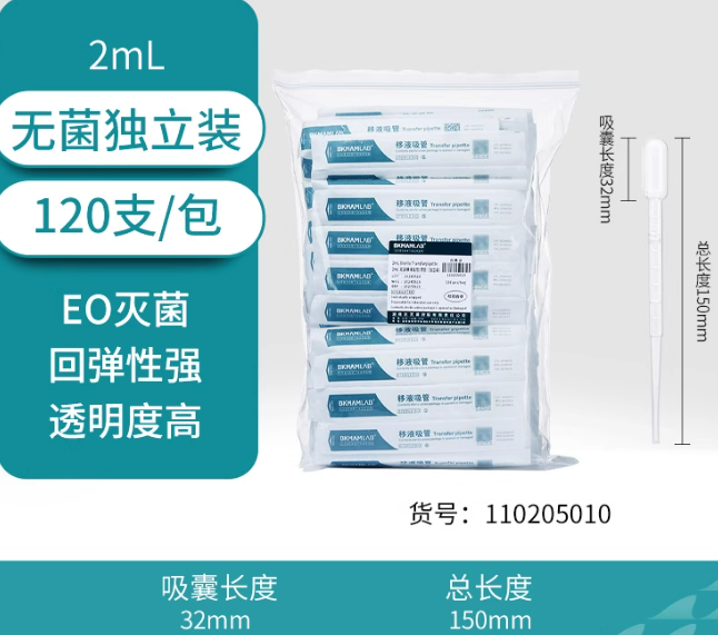 110205010独立灭菌滴管2ml