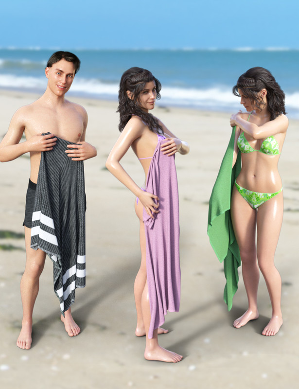 JW My Towel Prop and Poses for Genesis 8 and 8.1