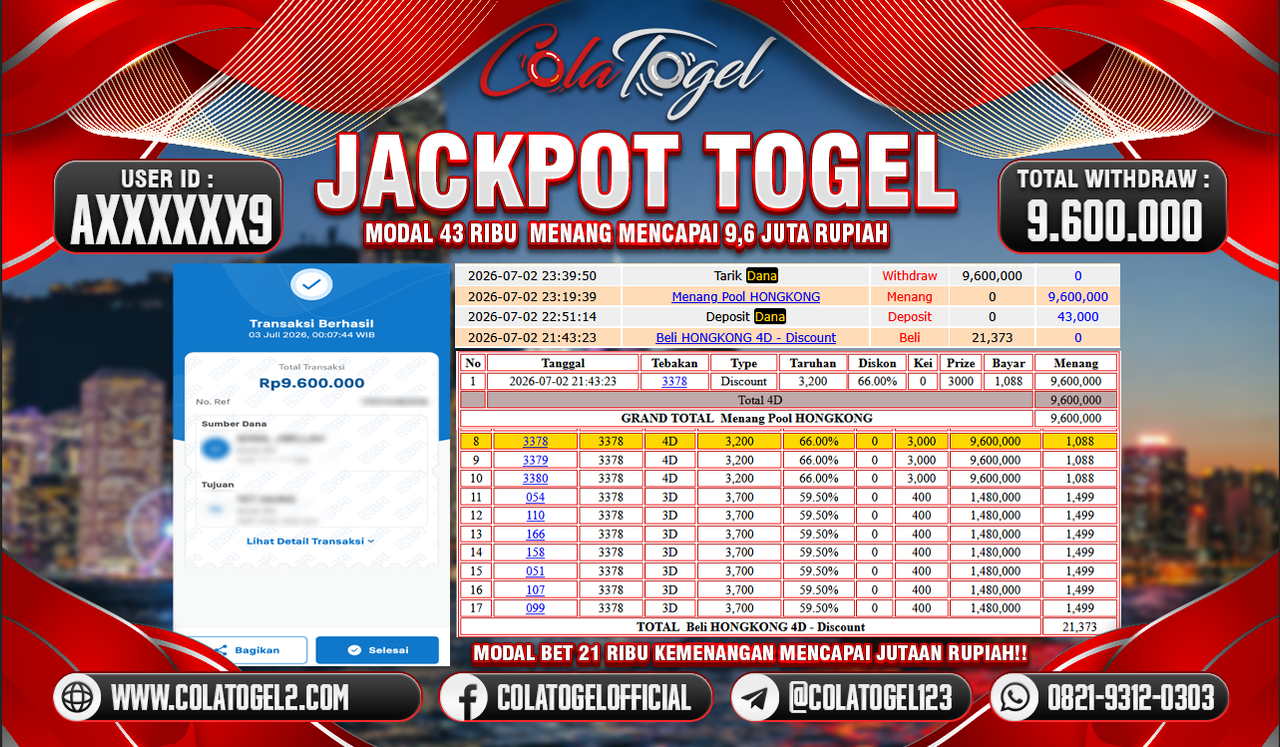 JACKPOT HONGKONG LOTTO!!