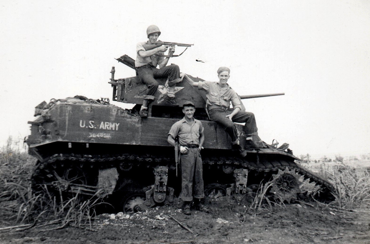 Destroyed Stuart M3A1 General Tank