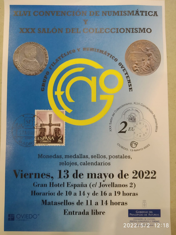 Convención numismática en Oviedo. 13 de Mayo de 2022. Cartel-convenci-n-numism-tica-Oviedo-2022