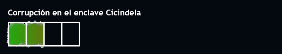 Progresión del reloj de corrupción del enclave Cicindela 2/4.