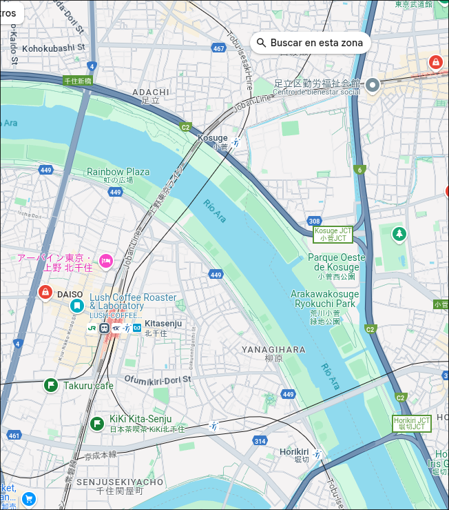 Location of the fishing spot