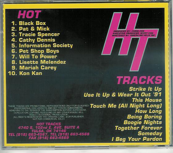 tracks - 23/02/2023 - Various – Hot Tracks 10-1 (CD, Compilation, Promo)(Hot Tracks – HTCCD02/10-1)  1991 R-2083202-1263046633