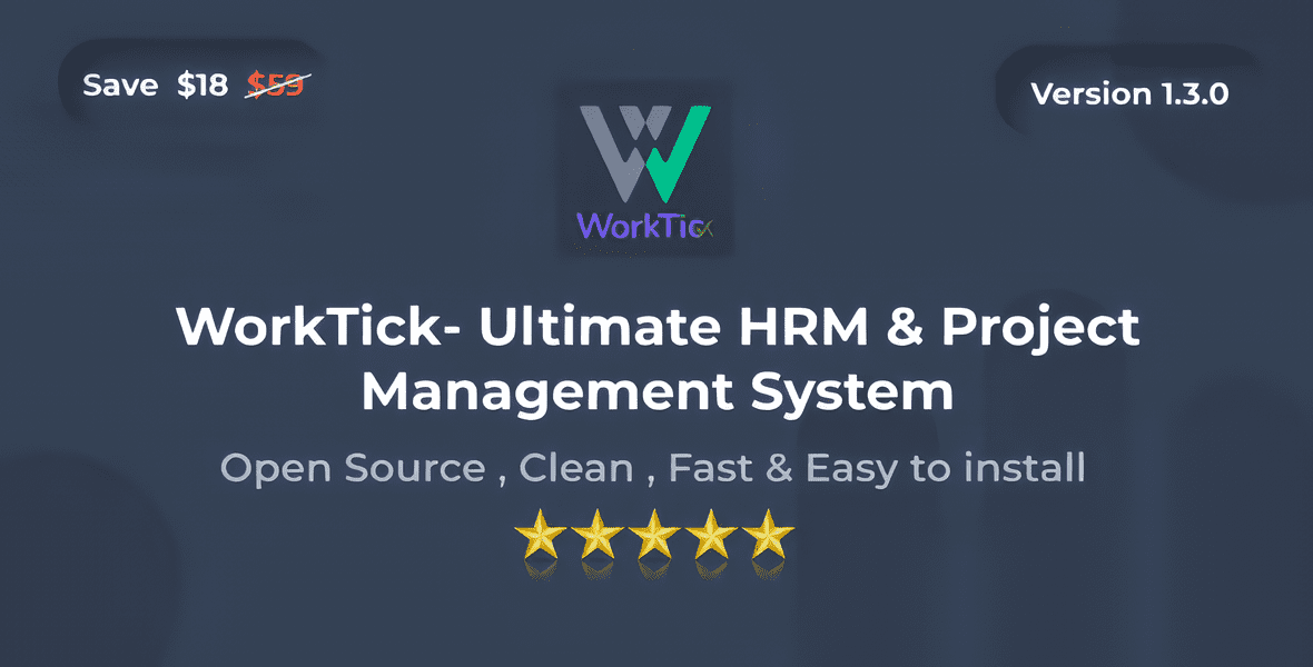 WorkTick – HRM & Project Management PHP