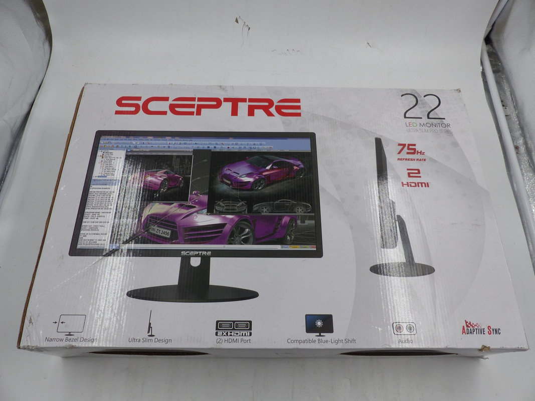 SCEPTRE 22" LED SUPER SLIM PRO SERIES MONITOR E229W-19203RT