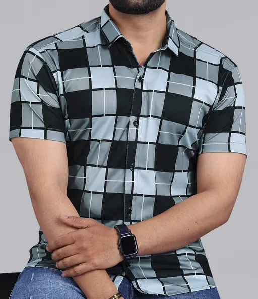 Men's Checked Regular Multicolor Shirts (R301)