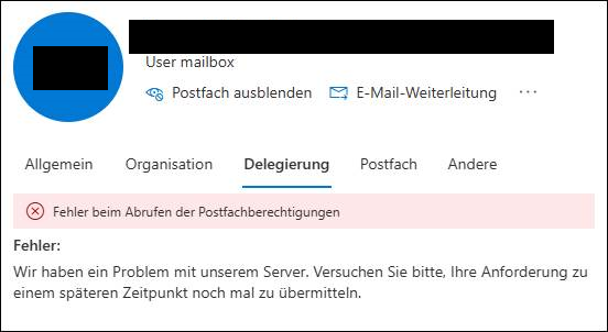 Exchange Online error 