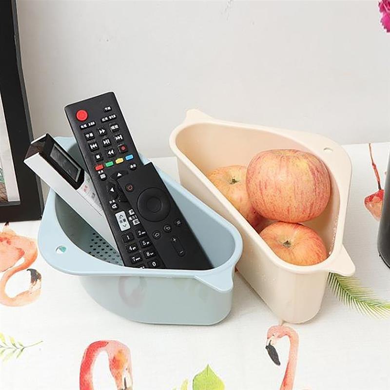 Strainer,triangular,sink,drain,basket,fruit,vegetable,cup,suction,kitchen,sponge,rack,storage,filter