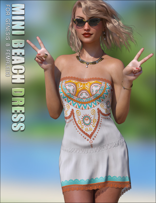 dForce Mini Beach Dress Genesis 8 Females