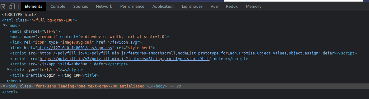 elements of ping-crm page