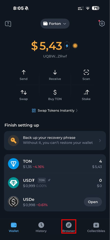 Tonkeeper Browser