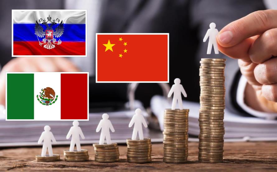 Rusia, China y México com aumentos de salarios