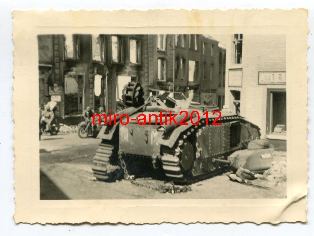 Panzerregiment 5, zerstörter Panzer, Char B1, RH