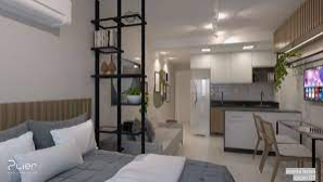 Ambiente integrado do apartamento do Domus Boa Viagem com acabamento moderno