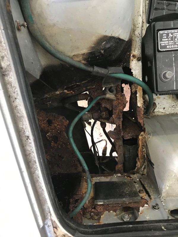 rusty battery box