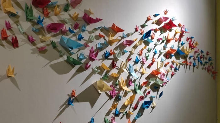 Intaslasi seni di Pameran Tak Kenal Maka Tak Sayang yang diadakan di Lokananta Bloc Solo pada 14 Juli hingga 31 Agustus 2023.