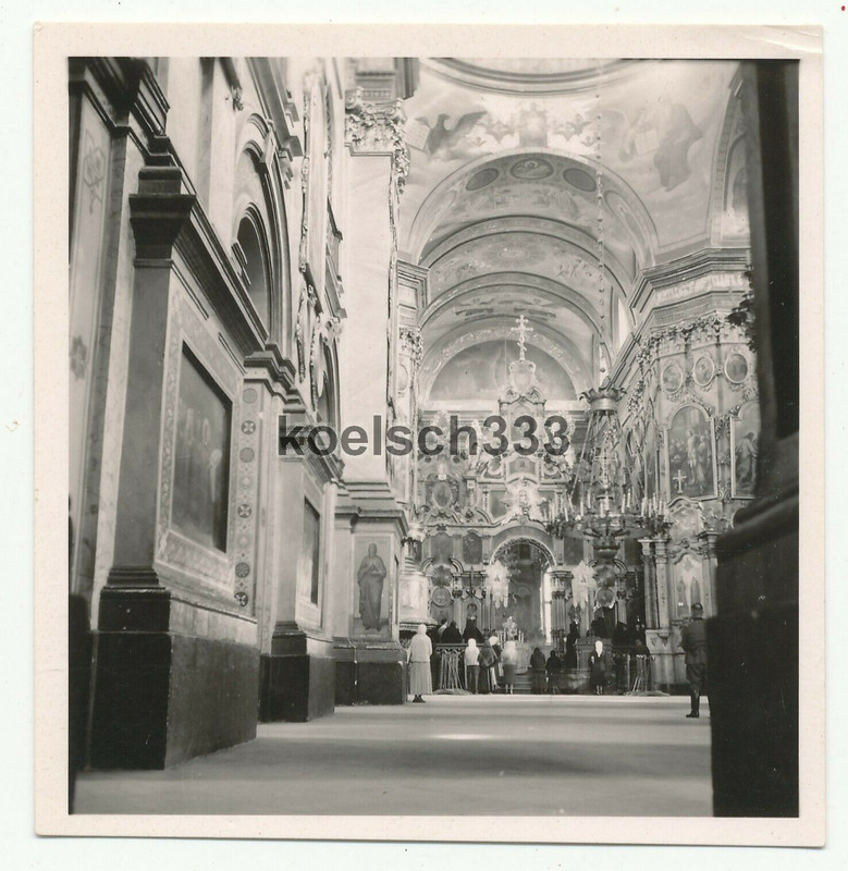 !!Foto Blick in das Innere einer schönen Kirche im Osten Ukraine - Russland 1941