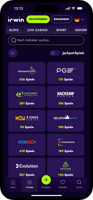 irwin casino registrierung