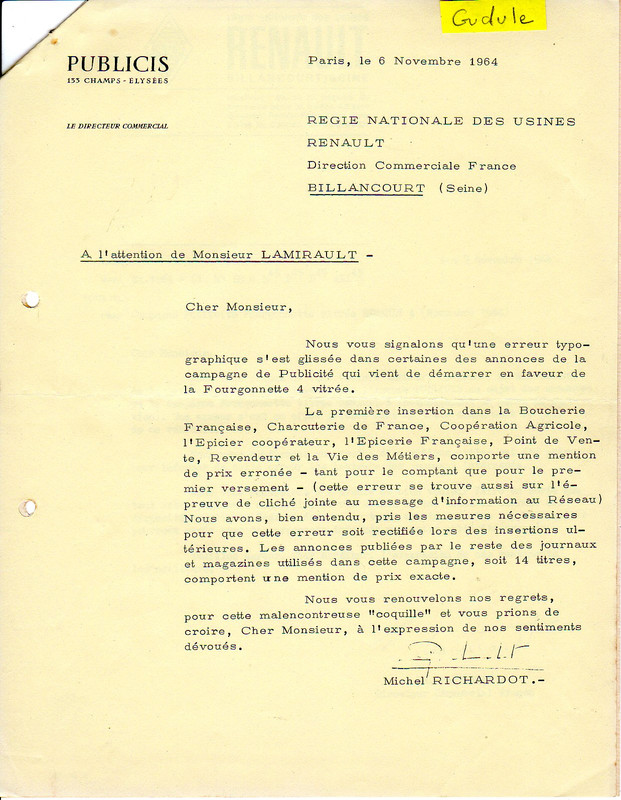 1964-11-06  R4 Ftte vitrée erratum Publicis
