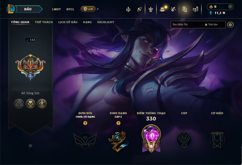 Acc LMHT # - Không Khung