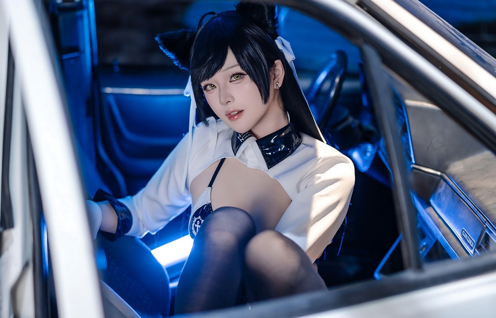 屿鱼 Yuyu 碧蓝航线 爱宕 赛车服 Cosplay 写真图集（114P｜142MB）插图3