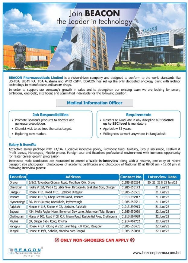 Beacon Pharma Job Circular 2022 Image