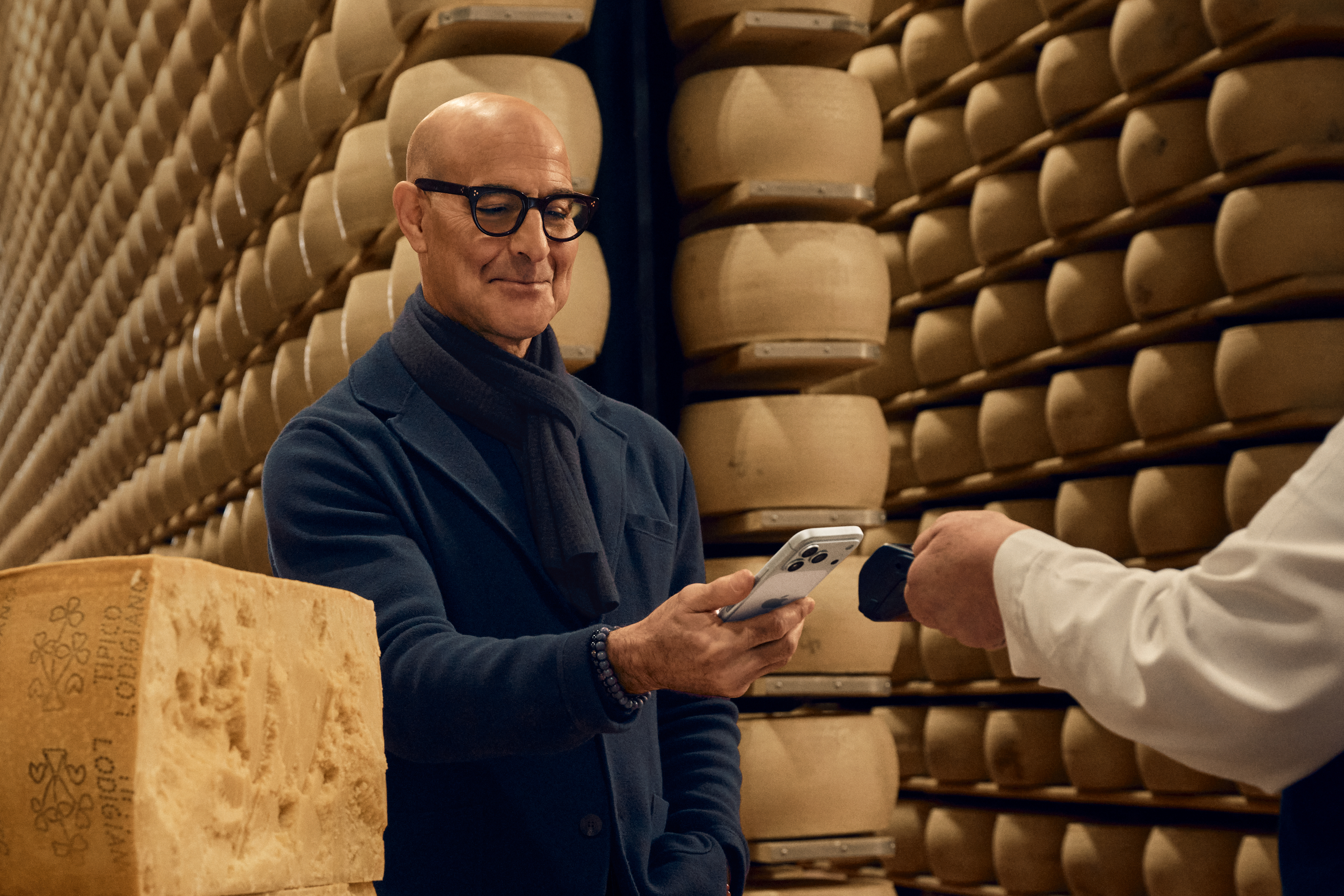 Stanley Tucci cooking setup