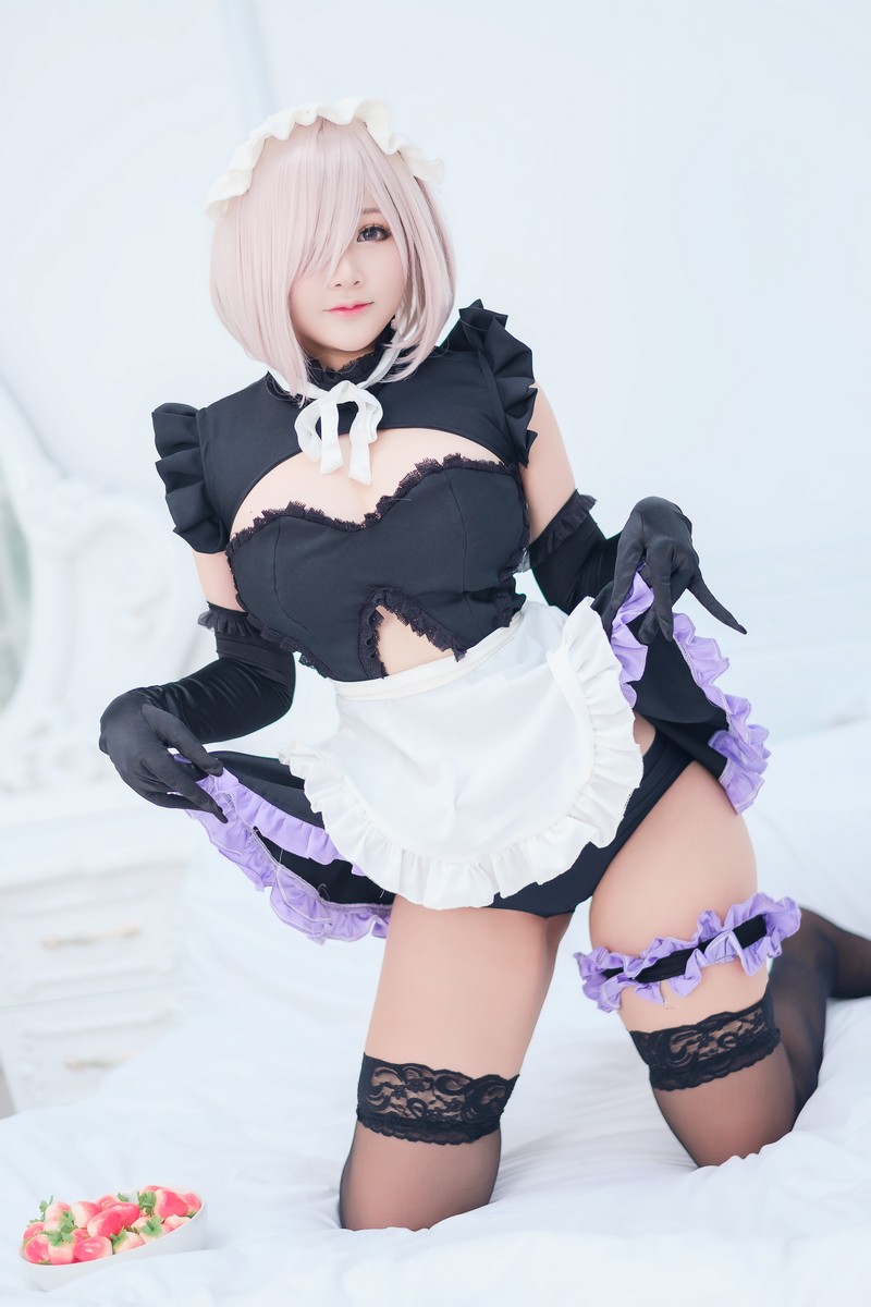 MiMi Chan 玛修 Mash Kyrielight 女仆 Cosplay FGO 写真图集【15P-32.6M】插图8