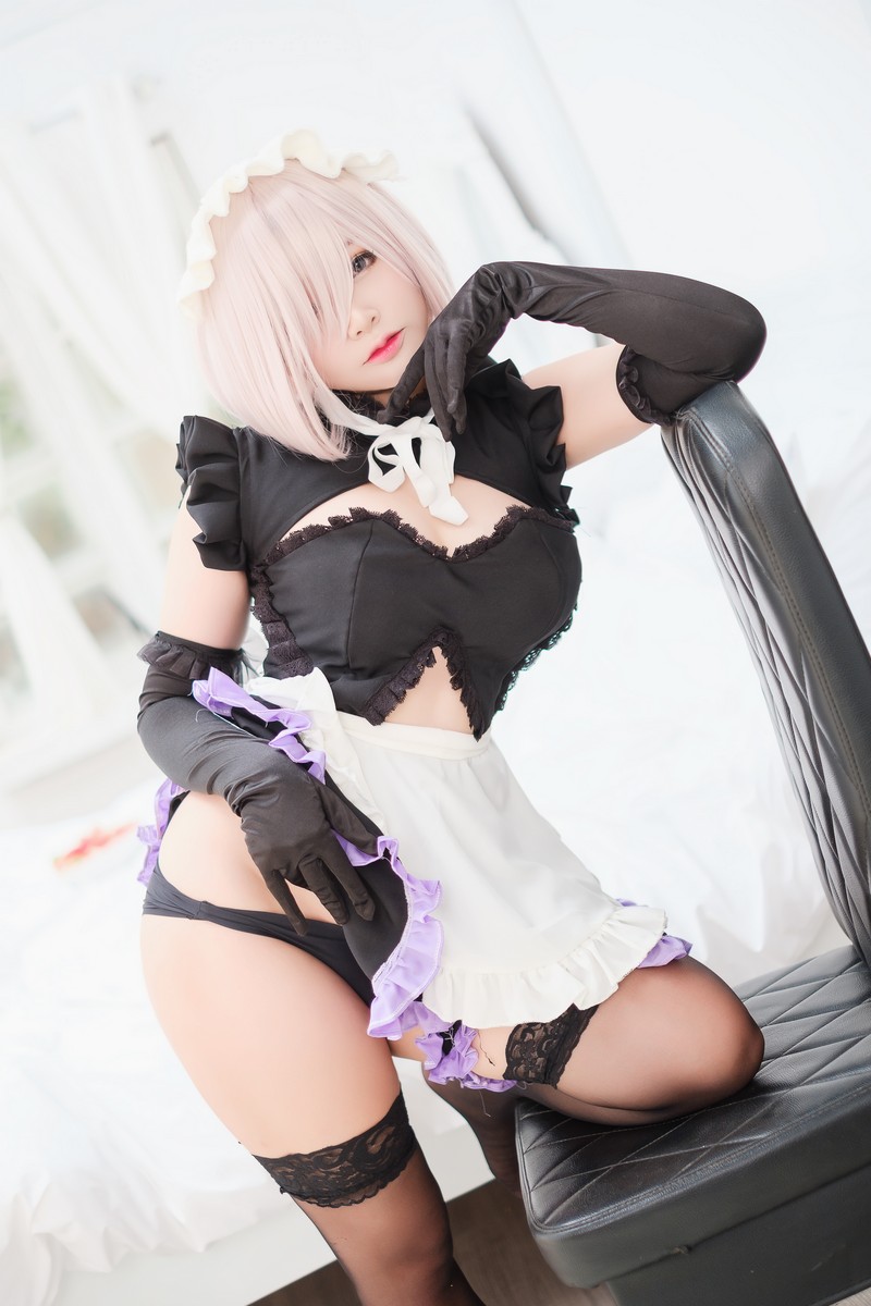 MiMi Chan 玛修 Mash Kyrielight 女仆 Cosplay FGO 写真图集【15P-32.6M】插图1