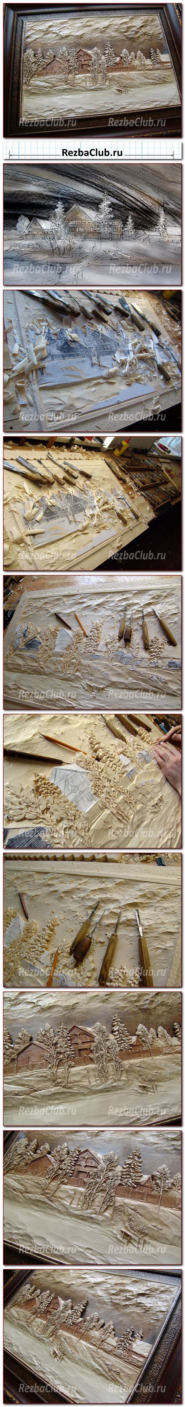 Инструкция как вырезать панно загородный дом